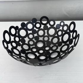 Michael Aram 144150 Metal Washer Round 7 Inch Bowl Rare Vintage Signed Abstract Art
