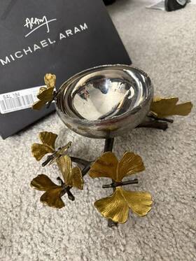 Michael Aram 790824575128 Butterfly Ginkgo Nut Dish Used Good