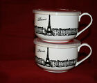 Tower.....2 Microwaveme Ciroa Eifle Handled Bowls.....paris Piece