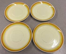 C4262 Mikasa Set Of 4 Pattern Kumquat 6 Inch Plate 1970s