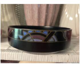 Mikasa Cac-47 Vintage Intaglio Midnight Odyssey Bowl Stoneware Black Blue