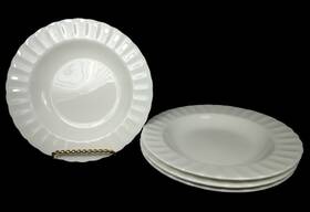 Caj08 Mikasa Maxima Yardley Soup Bowls 9 Inch Rimmed Set Of 4 Fine China Japan