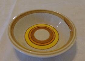 F5819 Mikasa Stone Manor Sun Circles Soup Cereal Bowl 7 1/4 Inches Euc
