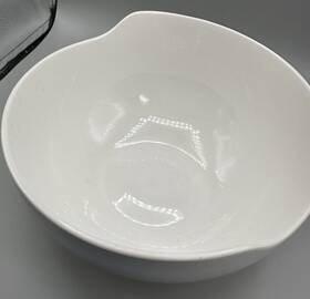 Gc503 Mikasa Global Cuisine Salad Serving White #gc503 Wave Design 10 Ins. Diameter