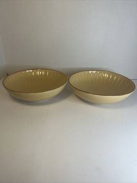 Ha210 Mikasa Palomino Yellow Cereal Soup Bowls Set Of 2 9 Inch F4