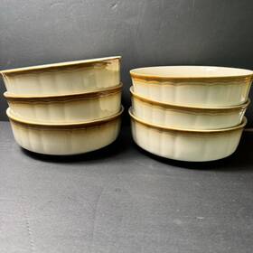 Kg000 Mikasa Vtg Stoneware Manor House Dessert Fruit Cereal Bowl Set Of 6