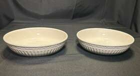 Kt05b Mikasa Italian Countryside 9 1/4 Inch Pasta Serving Bowls Set Of 2 Stoneware
