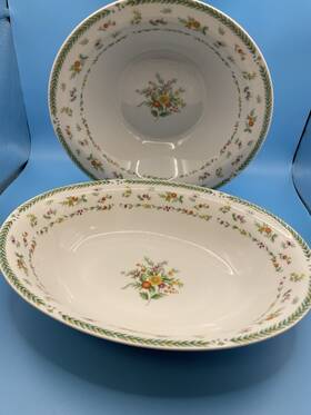 Mikasa L2001 Couture Collection Anson Serving Bowls 9.25 Inch Round/ 10.5 Oval 1974