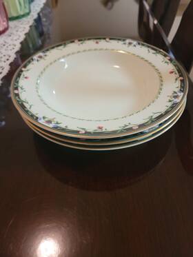 Mikasa L3107 Vtg. Spring Lyric Fine China Floral Dinnerware Bowls Set 8in 3-piece