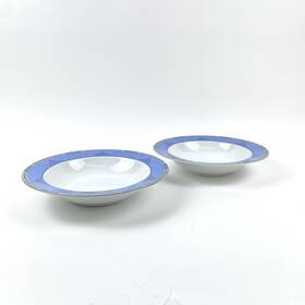 L3116 Mikasa 2 French Quarter Round Vegetable Serving Bowls 10 Inch