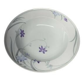 Lac01 Mikasa African Violets Rimmed Serving Bowl 10 Inch Japan Fine China
