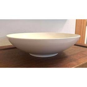 Mk401 Mikasa Rare Vintage Potters Art Stone Glaze White 11 Inch Round Serving Bowl
