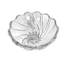 Sa972 Mikasa Clear Crystal Serving Bowl 10 Inch Swirl Glass Peppermint Germany Vintage