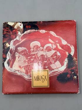 Mikasa Sa987 Carolers Sa987/210 Crystal Sweet Dish 8.25 Inch Holiday Candy Bowl
