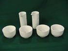 Round6 Mini Sake Condiment 6 Bowls Dip Set Porcelain White