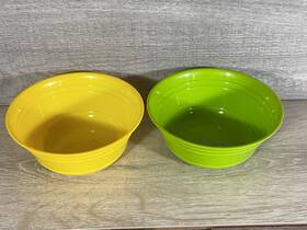 Mintra Office 221236091004 Set Of 2 Home Plastic Bowls One Yellow And Green 600ml