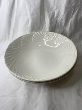 Eh900 Mkasa Set Of 2 Mikasa Ocean Jewel White Soup Cereal Bowl 7 7/8 Inch Diameter Euc