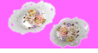 Mlmne2 Unbranded Melamine Fruit Bowls Set In Floral Design White Of