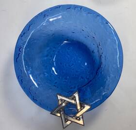 127686 Mud Pie Hanukah Condiment Blue Glass Bowls Pick And Choose Or Full Set Rare 2011