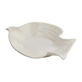 46000274 Mud Pie White Dove Stoneware Serving Bowl 7 3/4 Inch X 10 1/2