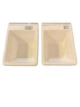 48500299l Mud Pie Nuts Crunch Nested Snack Bowl Set Dishes White