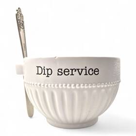 4851031 Mud Pie Inch Lets Dip Set From Circa Collection Pedestal Bowl Spreader Knife Read