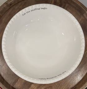 Mud Pie 718540572085 Stuffing Bowl Inch Let The Begin Thanksgiving Holidays Serving