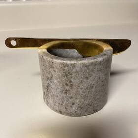 Mud Pie 718540770283 Mercantile Dip Bowl Set Marble Gray