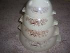 441-444 Mushroom Forest Vguc 4 Nesting Bowls Cinderella Fancies Pyrex