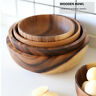 Muxil1095501amlef5494 Unbranded Wooden Mixing Bowl Salad Serving Kitchen Fruit Snack Dessert