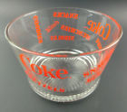 N-a Unbranded Coke Coca Cola Glass Snack Bowl Red Letters Vintage