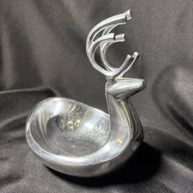 0699 Namb Nambe Alloy Reindeer Bowl #mt