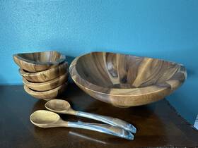 175752 Namb Nambe Butterfly Salad Bowl With Servers