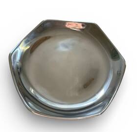 5336 Namb Nambe Alloy Serving Platter Tray Made In Usa Metal Dish 8.5 Inch