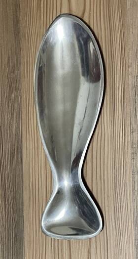 553b Namb Nambe Metal Alloy Fish Shaped Dish Candy Appetizers #553b