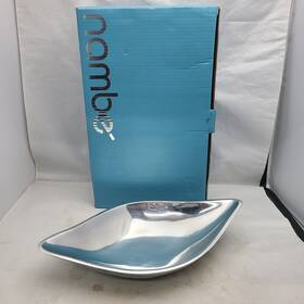 1506 Namb 672275007987 Nambe Ergo Bowl Mt 2021 Solid Metal Silver Serving Dish
