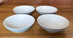 Namb 672275310179 Studio Levien Nambe Pop 4-piece Soup/cereal Bowl Set Stoneware Ocean Slate 7.5 Inch