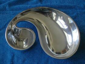 Mt0122 Namb Nambe Metal Chip And Dip Bowl Silver 2010/2018 Excellent Condition