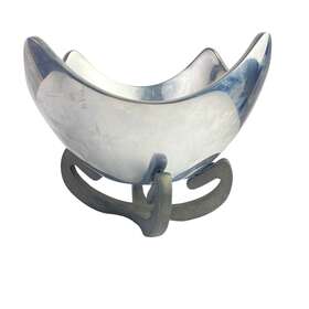 Mt0388 Namb Nambe Neil Cohen Anvil Scroll Bowl 9 Inch 2011 Design Oven Safe Usa