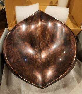 Mt0440 Namb Abstract Artist Designed - Sean Ofthara Nambe 2010 Heritage Aspen Bowl 8ftft Metal