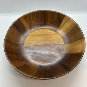 Mt0903 Namb Acacia Wood Individual Salad Bowl 9 Inch D X 2 H Nambe Sky Collection