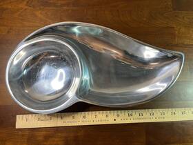 Mt1505 Namb Nambe 2021 Wing Chip And Dip Serving Dish Mt 1505 High Polished Alloy