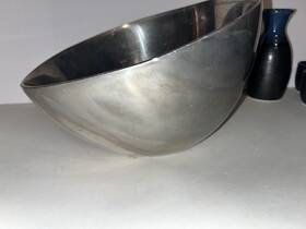 Mto818 Namb Nambe Mto 818 Quart Original Silver Serving Bowl 2015 Asymmetrical 9 Inch Diameter