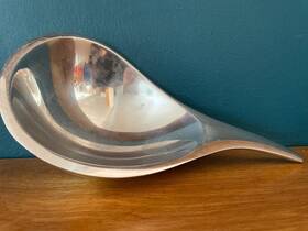 W568 Namb Nambe Metal Handled Butterfly Candy Bowl Scoop Spoon Rest