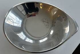 Nambe 672275310773 Teardrop Bowl 9 Inch Serving Polished Alloy Metal Silver