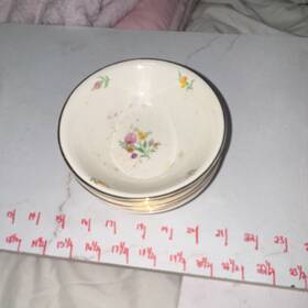 Nautilus M39n8 Floral Ceramic Cereal Bowls Set Of 4 Ivory Multicolor 5.5in