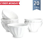 1117 Newflutedbowlset-20oz-white Sweese Porcelain Footed Fluted 757170818835