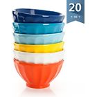 1118 Newflutedbowlset20ozcolorful Sweese Porcelain Footed 757170818842