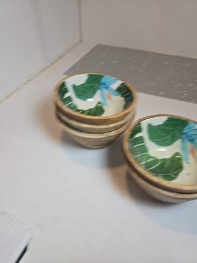 Kc476 Nirvana Class Mango Wood 100% Natural Products 5 Bowl Set For Any Meal Or Dessert
