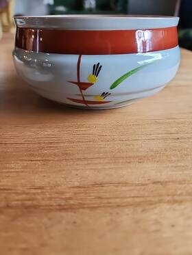 Nobilta 803893206175 Ceramic Bowl And Oven Storage Container Red Stripe 550ml